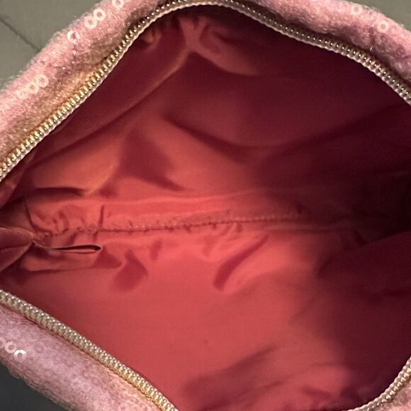 Victoria Secret Pink Quilted Sequin make up bag - Picture 5 of 6